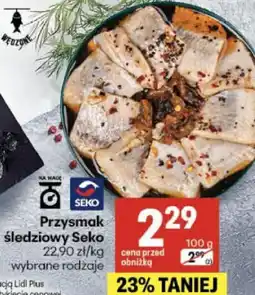 Delikatesy Centrum Przysmak śledziowy Seko (wybrane rodzaje) oferta