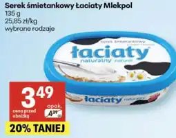 Delikatesy Centrum Serek śmietankowy Łaciaty Mlekpol 135 g wybrane rodzaje oferta