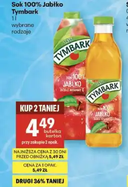 Delikatesy Centrum Sok 100% Jabłko Tymbark oferta