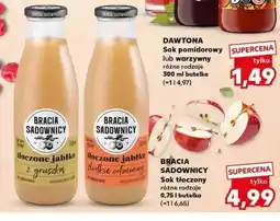 Kaufland Sok tłoczony jabłkowy słodkie odmiany Bracia Sadownicy oferta