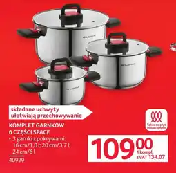 Selgros Komplet garnków Space oferta