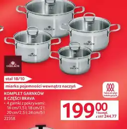 Selgros Gerlach Komplet garnków Brava oferta