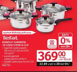 Selgros Tefal Komplet garnków Cook & Clip oferta