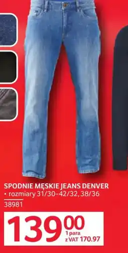 Selgros Spodnie męskie Jeans Denver oferta