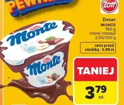 Carrefour Deser mleczno-czekoladowy z orzechami Zott Monte oferta