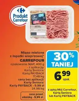 Carrefour Mięso mielone z łopatki wieprzowej Carrefour Targ Świeżości oferta