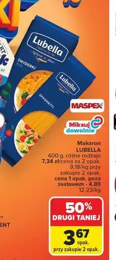 Carrefour Makaron spaghetti Lubella oferta