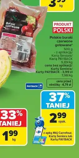 Carrefour Buraki całe gotowane oferta