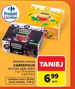 Carrefour Herbata czarna ceylon Carrefour Classic oferta