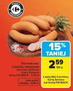 Carrefour Parówkowa Nasza Wędzarnia Carrefour oferta