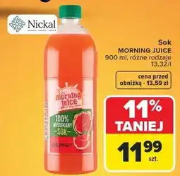 Carrefour Sok 100% wyciskany grejpfrut Morning Juice oferta