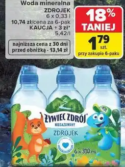 Carrefour Woda niegazowana Żywiec Zdrój Zdrojek oferta