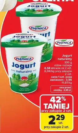 Carrefour Jogurt naturalny Piątnica oferta