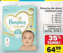 Carrefour Pieluszki dla dzieci 6 extra large Pampers Premium Care oferta