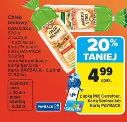 Carrefour Chleb tostowy pełnoziarnisty Dan Cake oferta