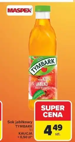 Carrefour Sok jabłkowy 100% Tymbark oferta
