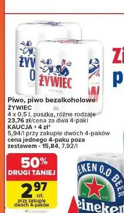Carrefour Piwo Żywiec Bezalkoholowe oferta