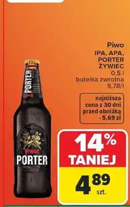 Carrefour Piwo Żywiec Apa oferta