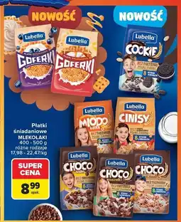 Carrefour Płatki goferki jagodowo-śmietankowe Lubella oferta