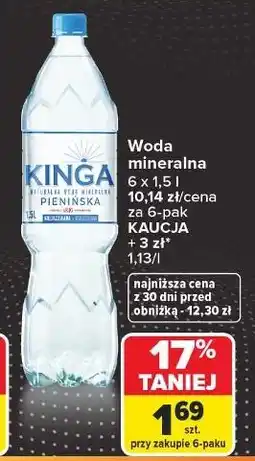 Carrefour Woda niegazowana Kinga Pienińska oferta