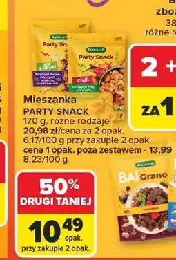 Carrefour Mieszanka party snack sól & oliwki Bakalland oferta