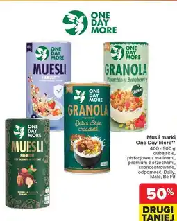 Carrefour Musli premium z orzechami laskowymi w czekoladzie One Day More oferta
