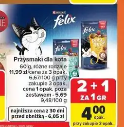 Carrefour Karma dla kotów original mix Purina Felix Party Mix oferta