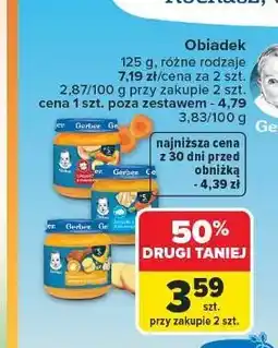 Carrefour Obiadek jarzynki z łososiem Gerber oferta