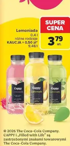 Carrefour Lemoniada cytryna i mięta Cappy oferta
