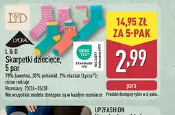 ALDI L&D Skarpetki dziecięce oferta