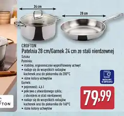 ALDI Crofton Patelnia 28 cm/Garnek 24 cm oferta