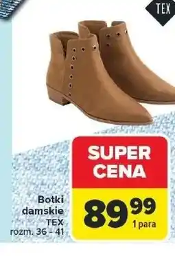 Carrefour Botki damskie TEX oferta
