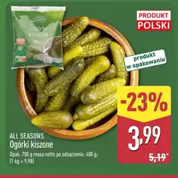 ALDI Ogórki kiszone All Seasons oferta
