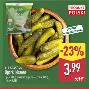 ALDI Ogórki kiszone All Seasons oferta