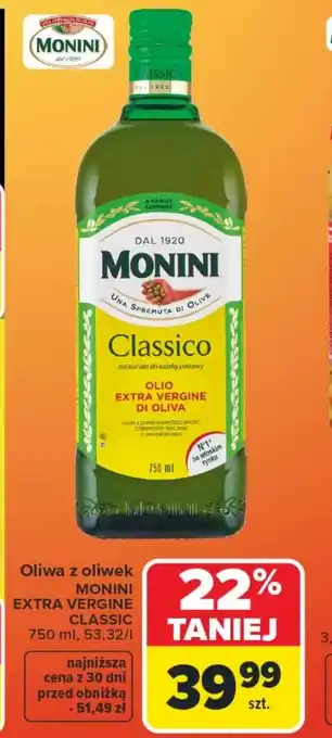 Carrefour Oliwa z oliwek Monini oferta