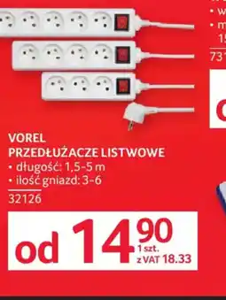 Selgros Vorel Przedłużacze listwowe oferta