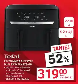Selgros Tefal Frytownica Air Fryer Dual Easy Fry EY901N oferta
