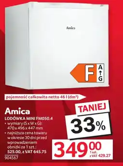 Selgros Lodówka mini Amica FM050.4 oferta