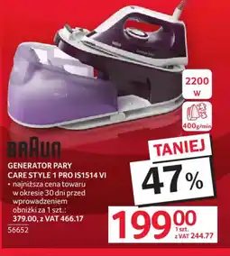 Selgros Braun Generator pary Care Style 1 Pro oferta