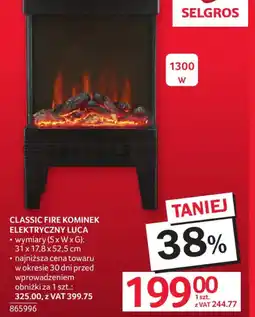Selgros Classic Fire Kominek Luca oferta