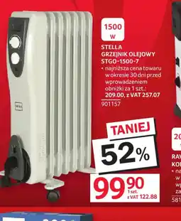 Selgros Stella Grzejnik olejowy STGD-1500-7 oferta