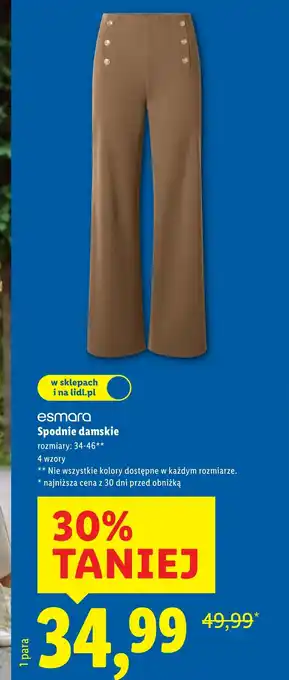 Lidl Spodnie damskie Esmara oferta