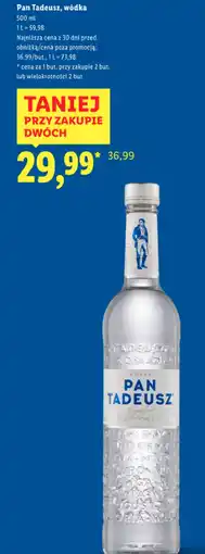 Lidl Wódka Pan Tadeusz oferta