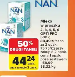 Carrefour NAN Mleko w proszku OPTI PRO oferta