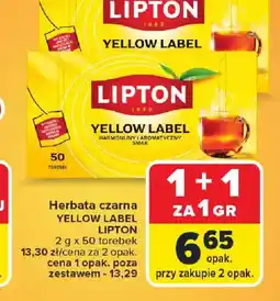 Carrefour Lipton Herbata Yellow Label oferta
