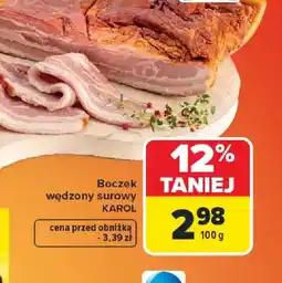 Carrefour Karol Boczek wędzony surowy oferta