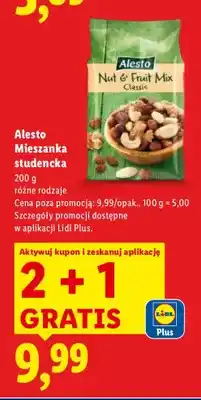 Lidl Mieszanka studencka różne rodzaje oferta