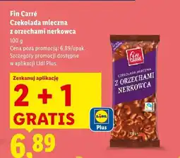 Lidl Czekolada mleczna z orzechami nerkowca oferta