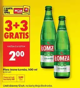 Biedronka Piwo Jasne Lomža 500 ml oferta