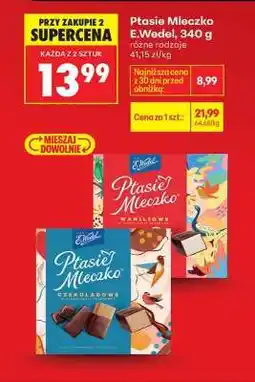 Biedronka PTASIE MLECZKO E.WEDEL, 340 G oferta